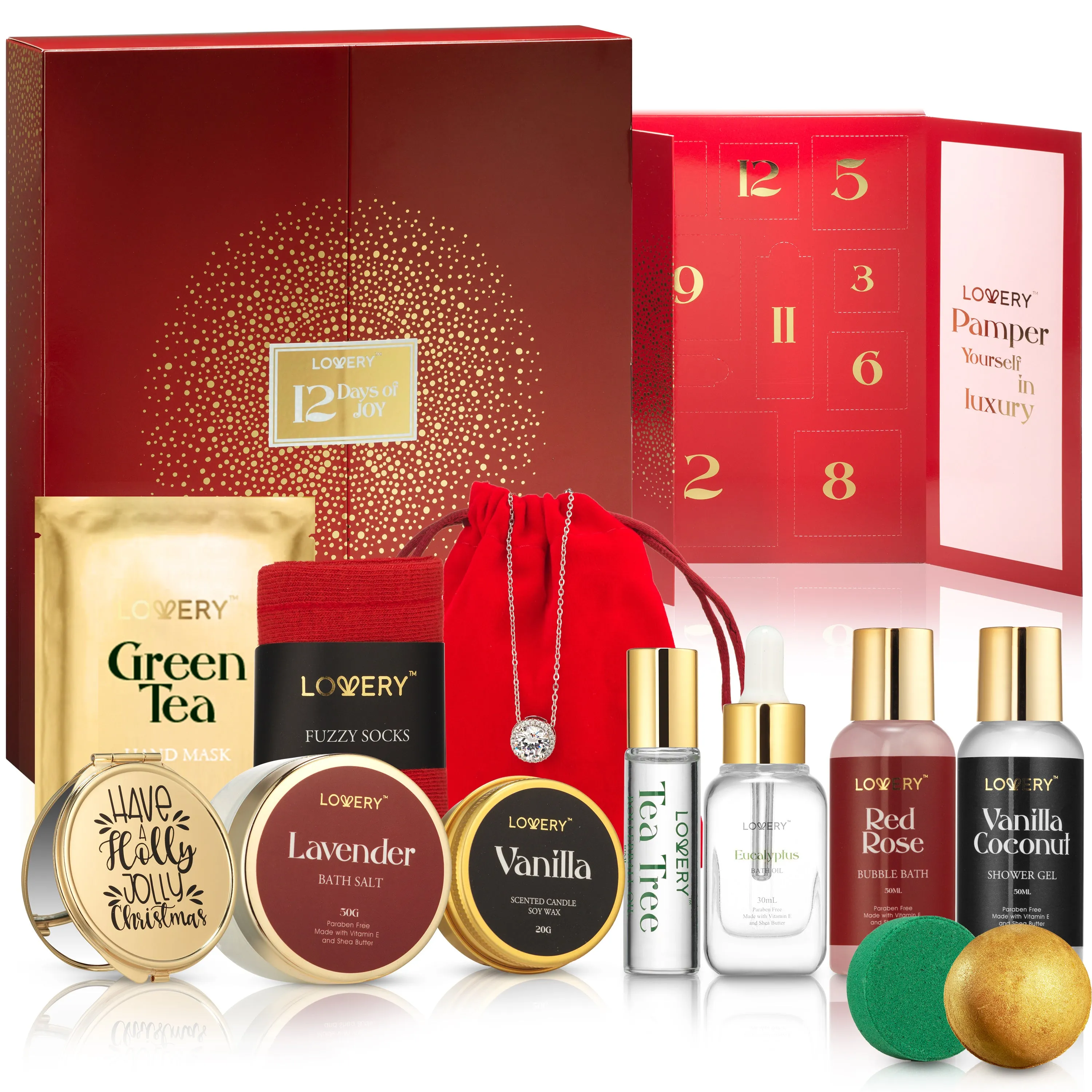 12 Days of Beauty Advent Calendar Bath & Body Care Gift Set