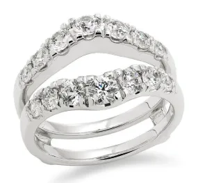 14K White Gold Diamond Ring Guard, 2.00 Carat tw