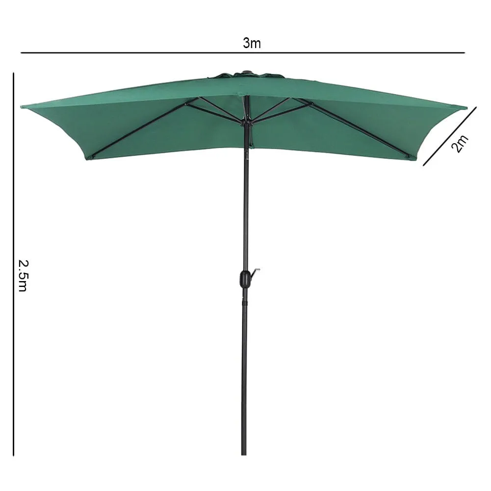 3M Sunshade Parasol Umbrella Easy Tilt for Outdoor Market Table