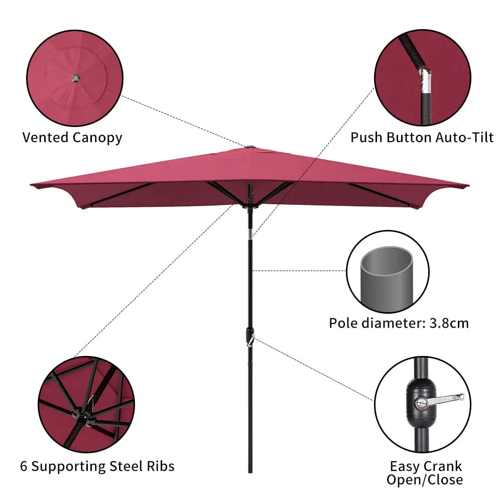 3M Sunshade Parasol Umbrella Easy Tilt for Outdoor Market Table