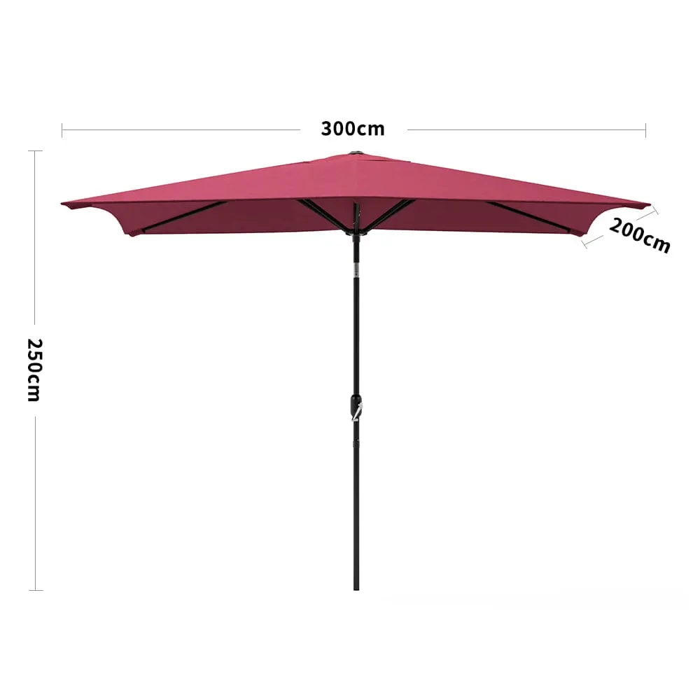 3M Sunshade Parasol Umbrella Easy Tilt for Outdoor Market Table