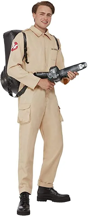 80s Ghostbusters Deluxe Costume Licensed Adult Beige