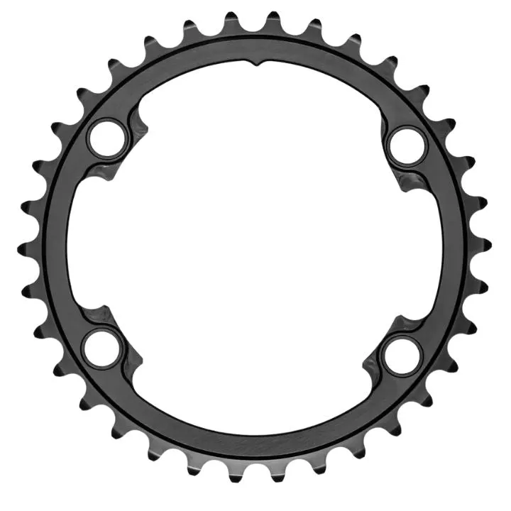 Absolute Black Round Road Chainring 2X 110/4 Shimano 9100 (50T/52T/53T)