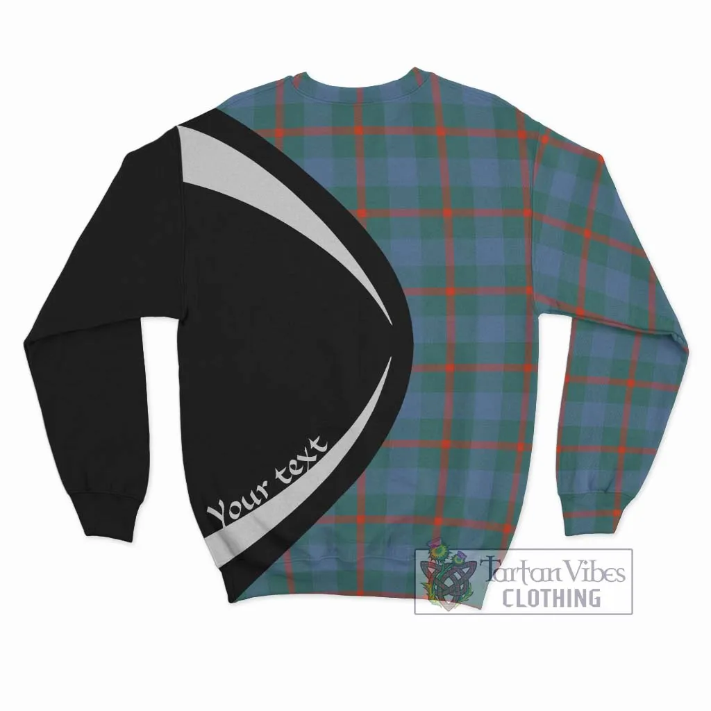 Agnew Ancient Tartan Sweatshirt with Family Crest Circle Style