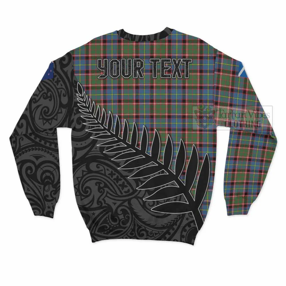 Aikenhead Crest Tartan Sweatshirt with New Zealand Silver Fern Half Style