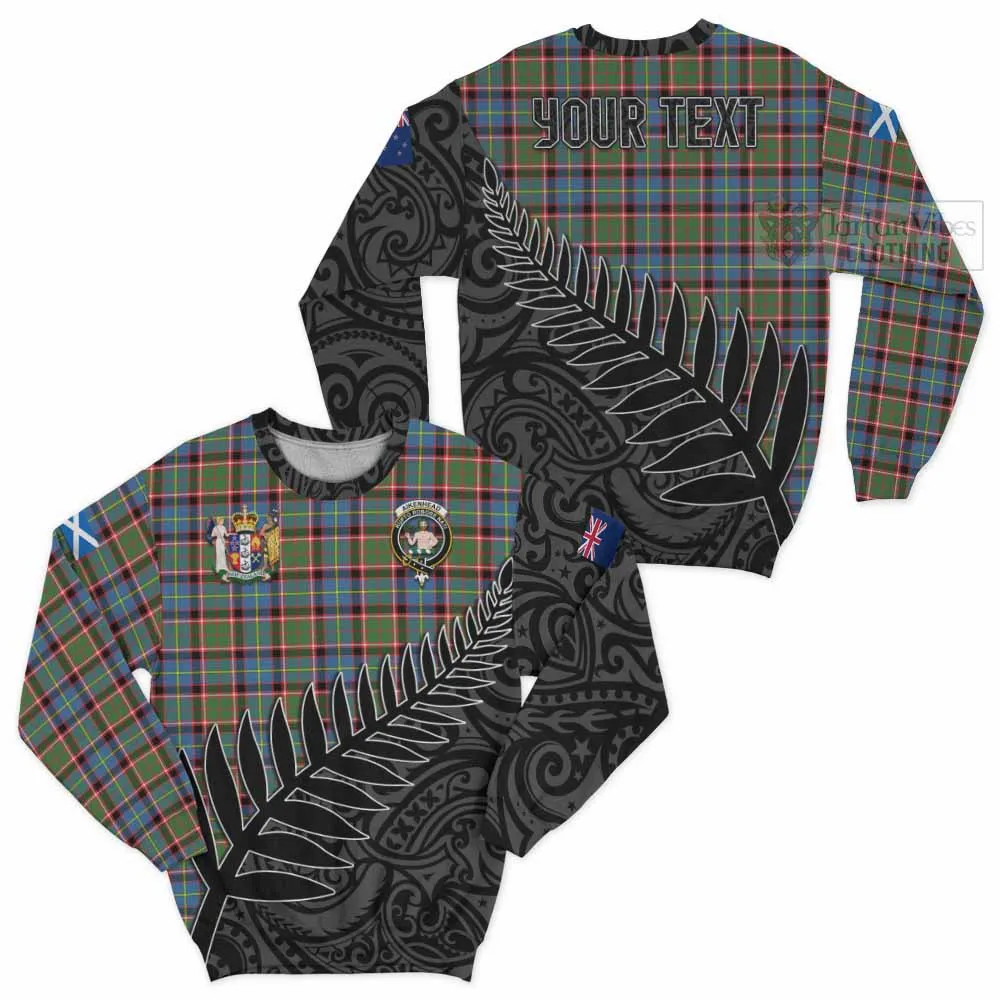 Aikenhead Crest Tartan Sweatshirt with New Zealand Silver Fern Half Style