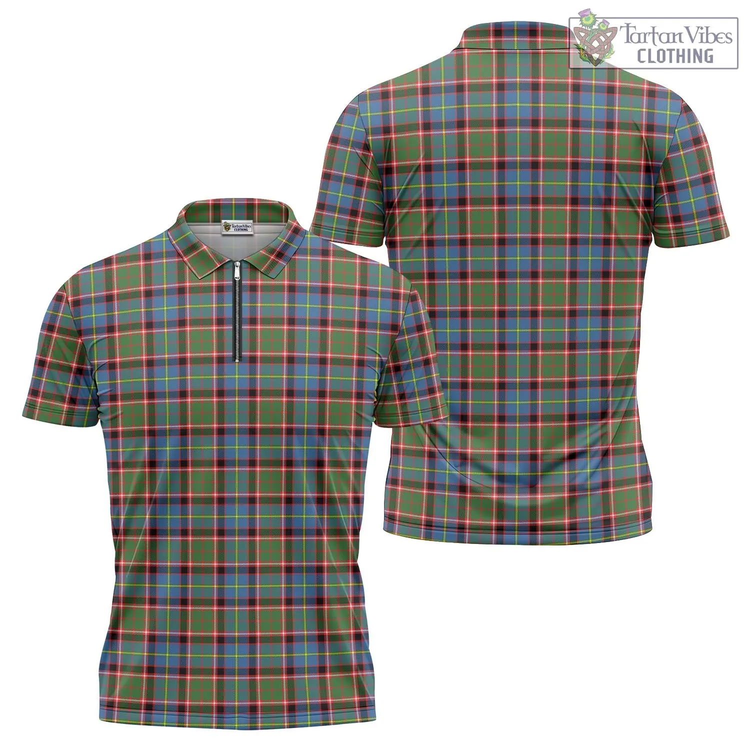 Aikenhead Tartan Zipper Polo Shirt