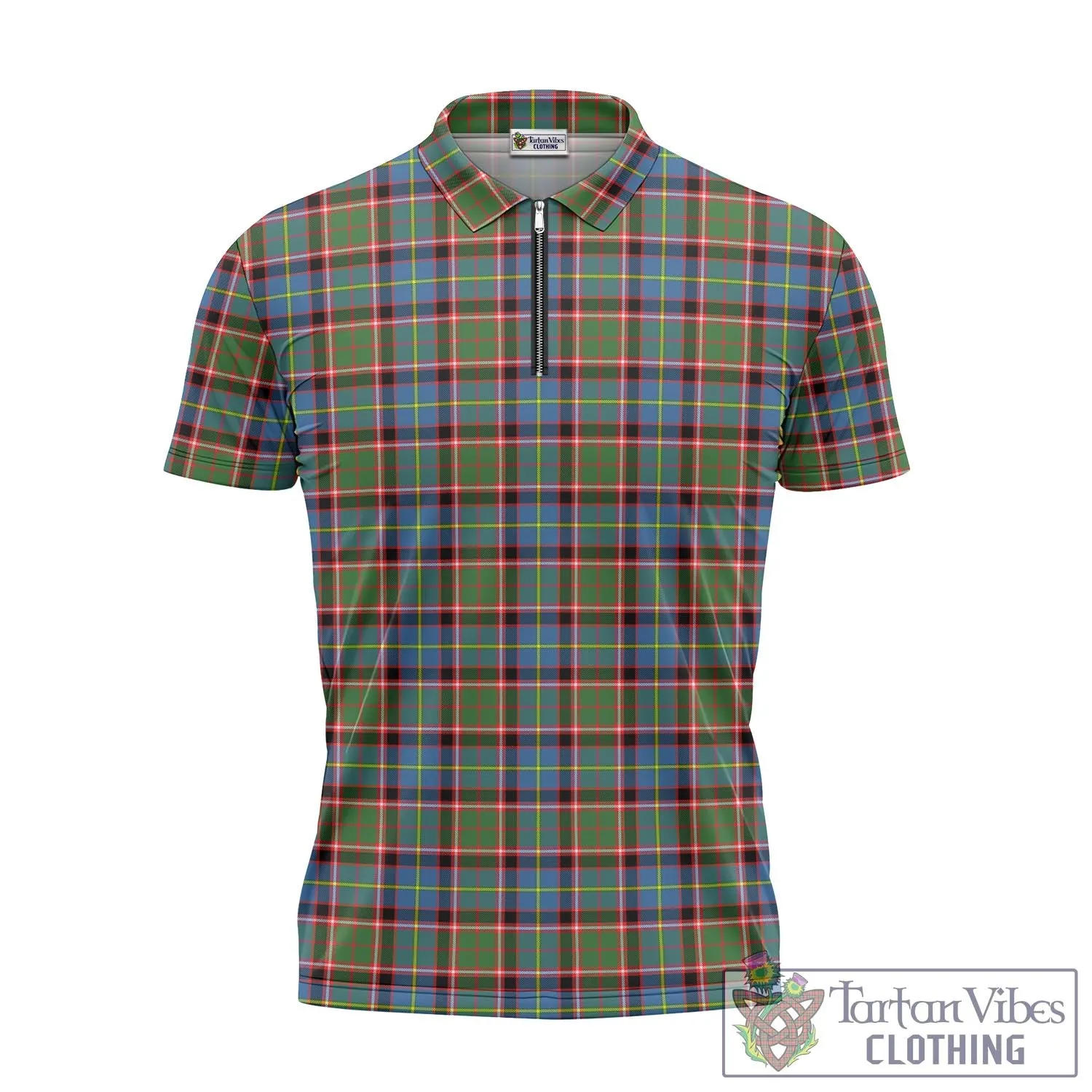 Aikenhead Tartan Zipper Polo Shirt