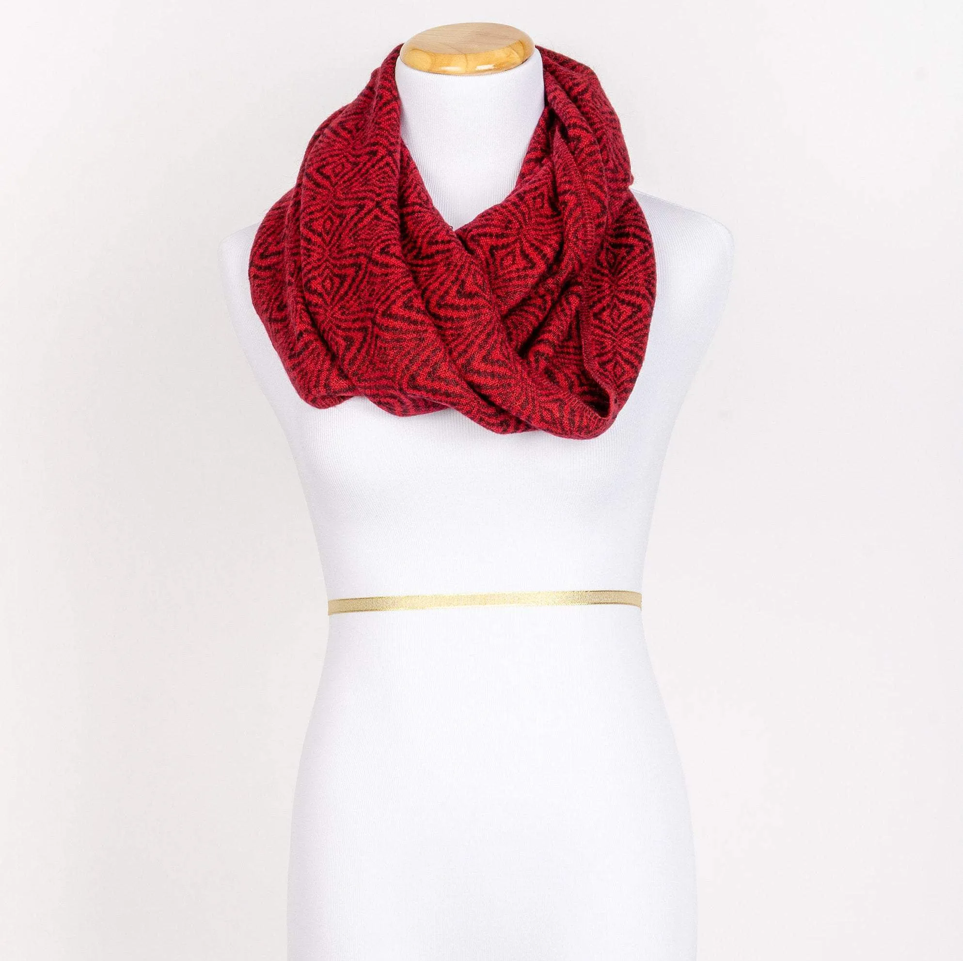 Alpaca Infinity Scarf - Burgundy