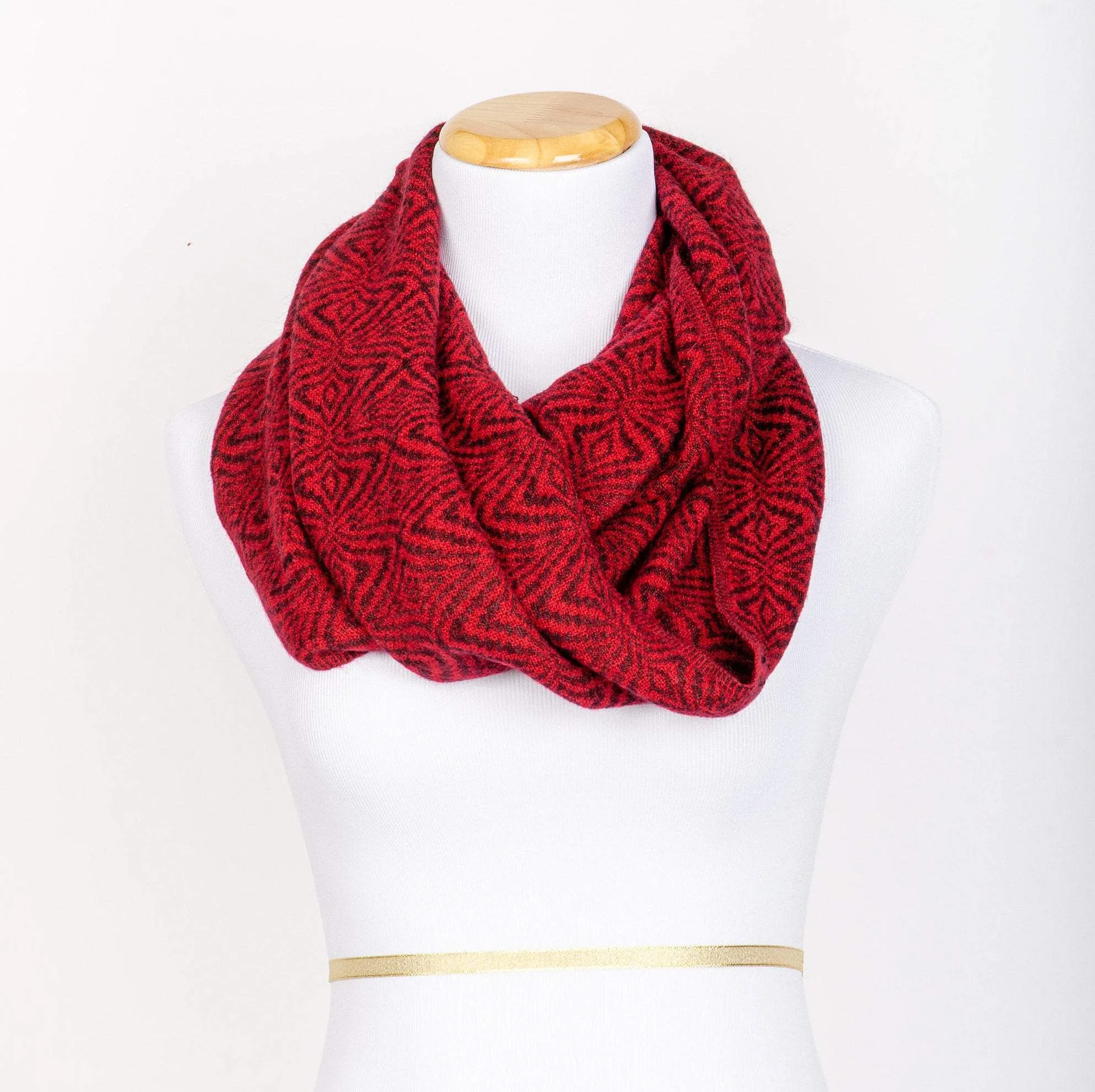 Alpaca Infinity Scarf - Burgundy