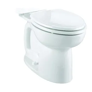 American Standard Cadet 3 3717A001.020 Toilet Bowl, Elongated, 12 in Rough-In, Vitreous China, White, Floor Mounting