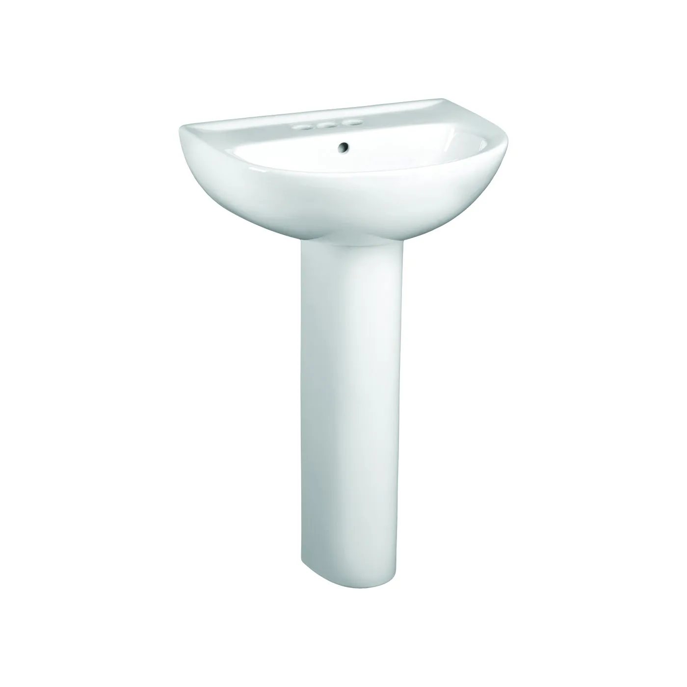 American Standard Evolution 0467004.020 Pedestal Sink Top, 3-Deck Hole, 22 in OAW, 18 in OAH, 34-1/2 in OAD, White