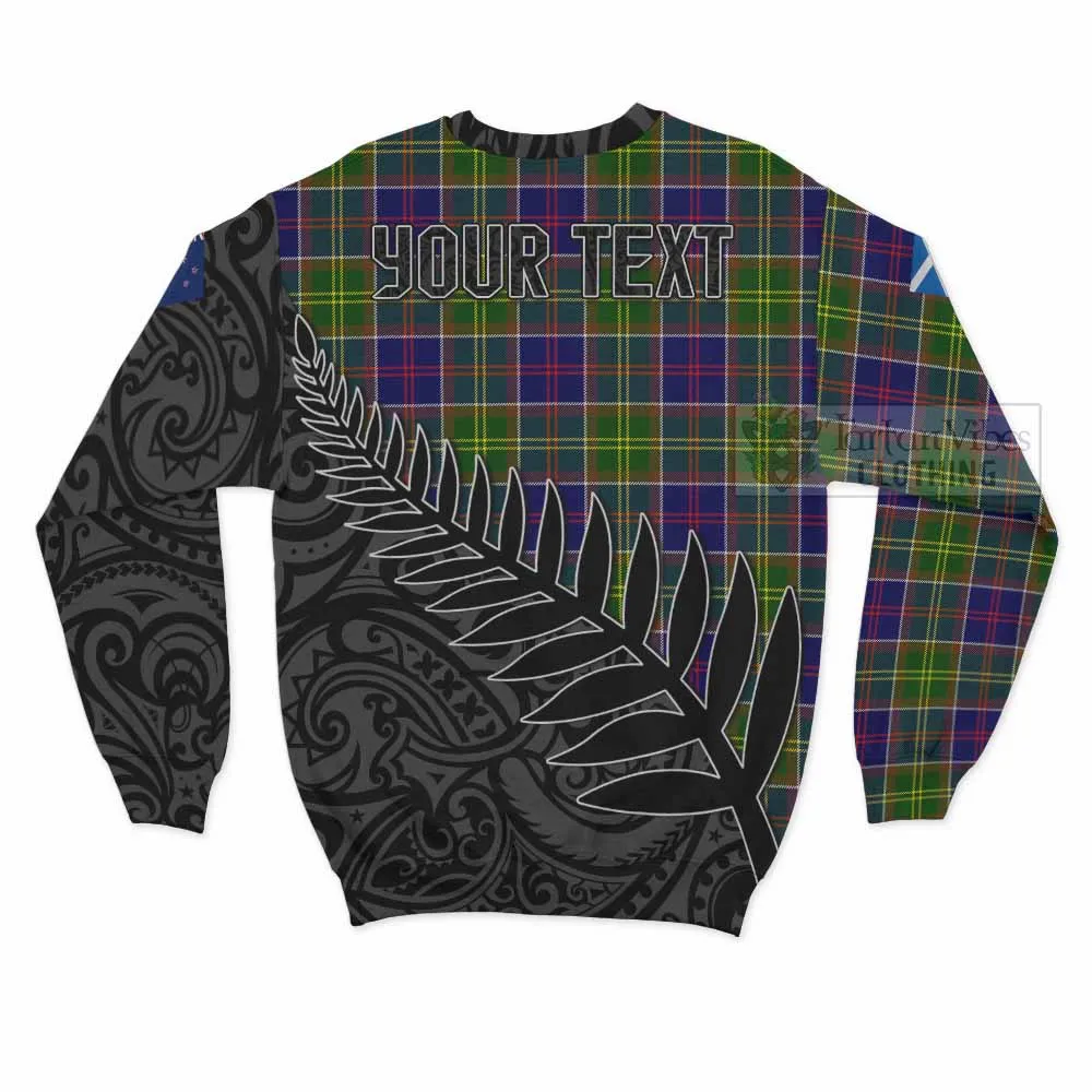 Arnott Crest Tartan Sweatshirt with New Zealand Silver Fern Half Style