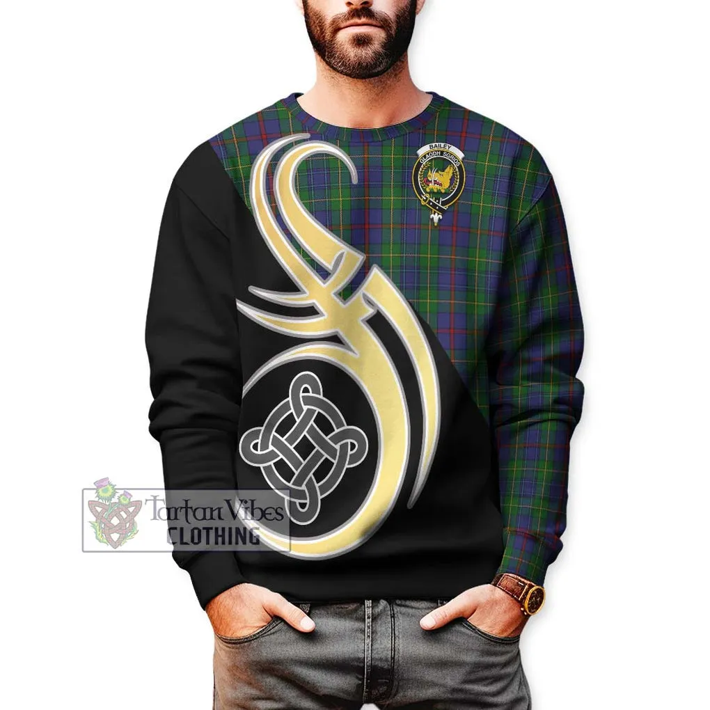 Bailey Tartan Sweatshirt with Family Crest and Celtic Symbol Style