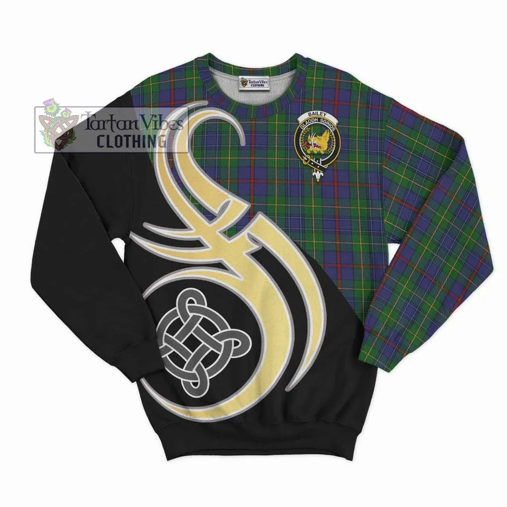 Bailey Tartan Sweatshirt with Family Crest and Celtic Symbol Style