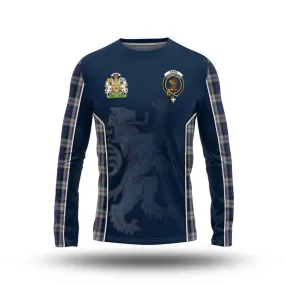 Baird Dress Tartan Long Sleeve T-Shirt with Family Crest and Lion Rampant Vibes Sport Style