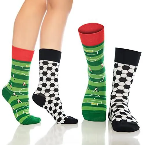 Bambooven Unisex Fun Dress Socks – Colorful Cotton Novelty (6 Pairs)