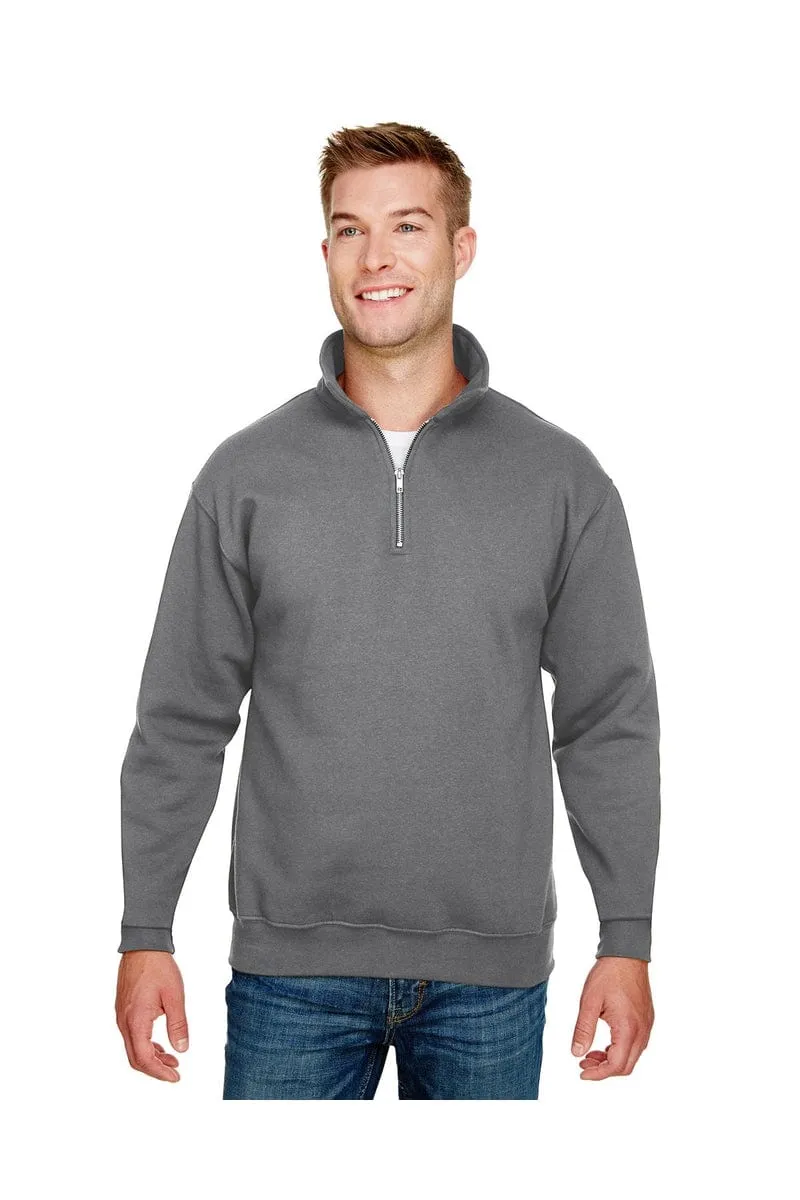 Bayside BA920: Unisex 9.5 oz., 80/20 Quarter-Zip Pullover Hooded Sweatshirt