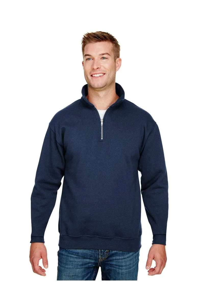 Bayside BA920: Unisex 9.5 oz., 80/20 Quarter-Zip Pullover Hooded Sweatshirt