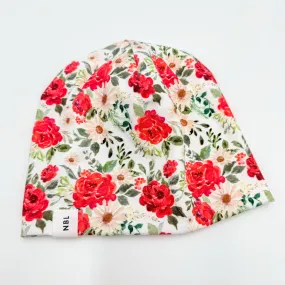 Beanie Hat (Christmas Retro Floral)