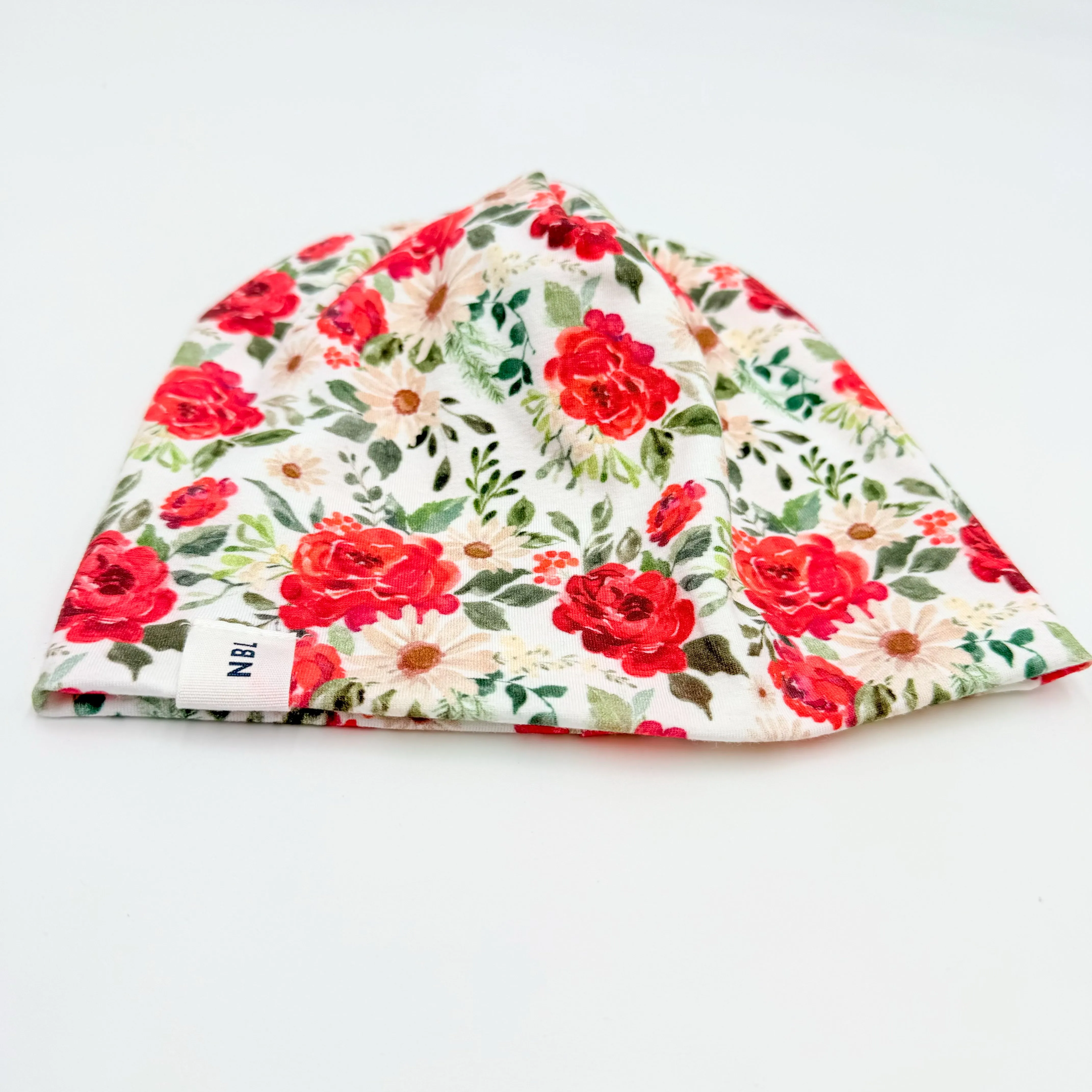 Beanie Hat (Christmas Retro Floral)