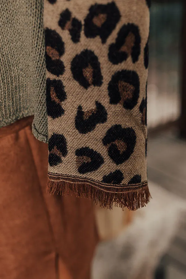 Beautiful Ambition Leopard Scarf in Beige