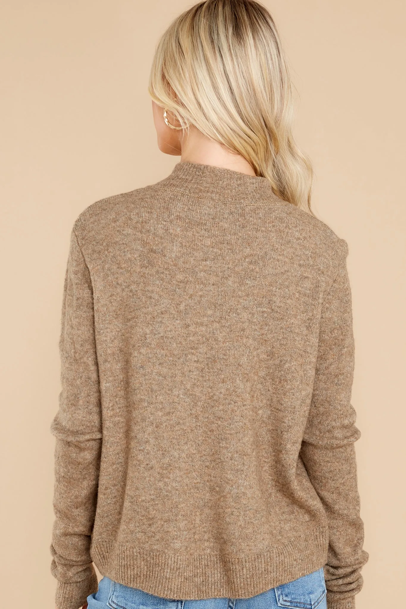 Behind The Scenes Taupe Brown Sweater