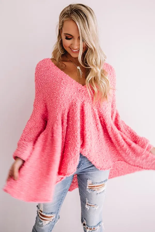 Believing In Magic Babydoll Sweater in Pink