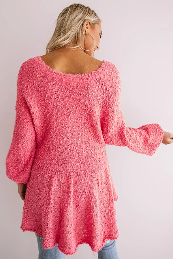 Believing In Magic Babydoll Sweater in Pink