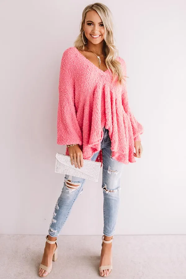 Believing In Magic Babydoll Sweater in Pink