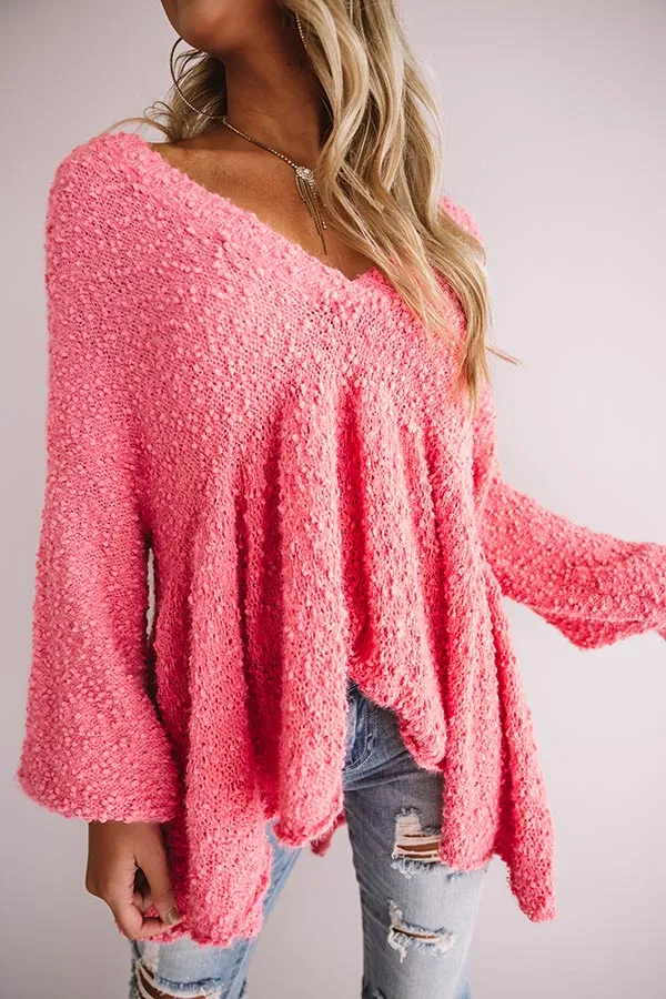 Believing In Magic Babydoll Sweater in Pink