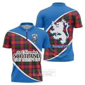 Belshes (Belsches) Family Crest Tartan Zipper Polo Shirt Celebrate Saint Andrew's Day in Style