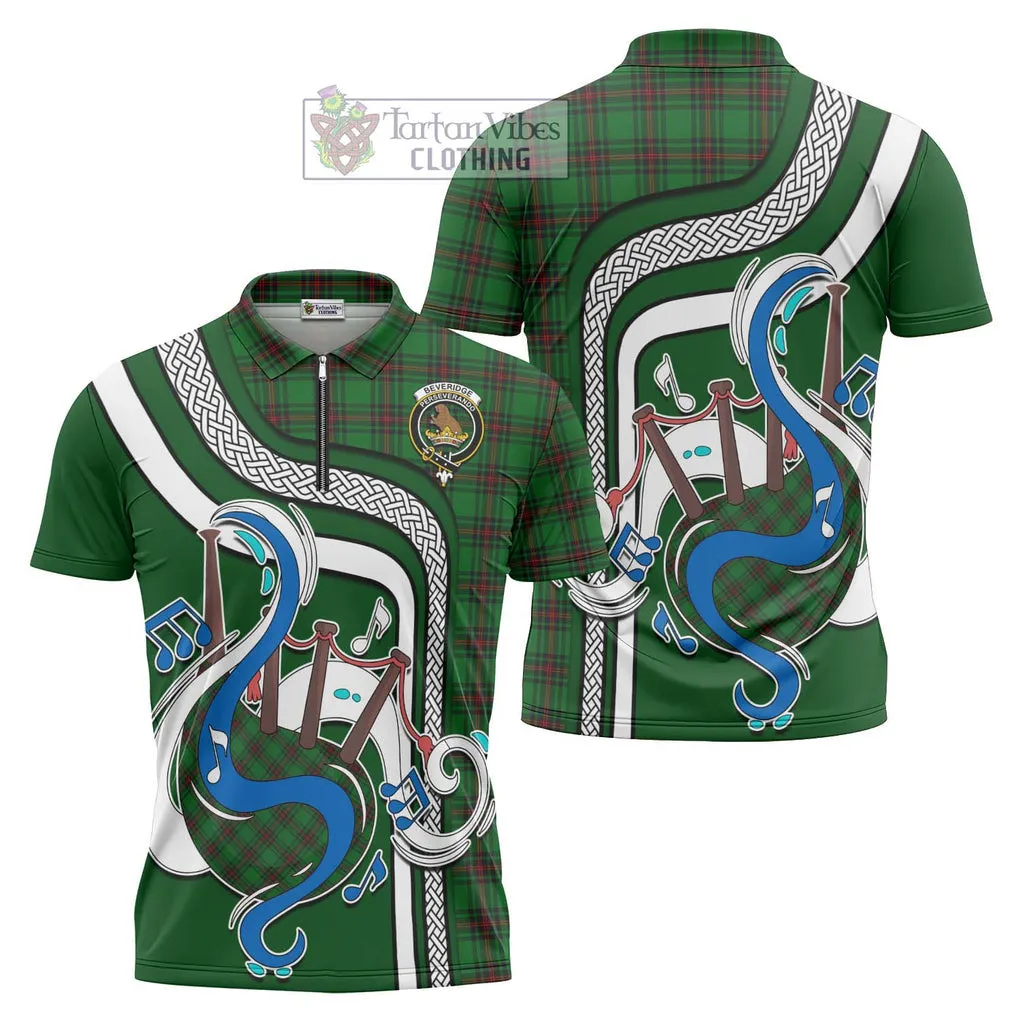 Beveridge Tartan Zipper Polo Shirt with Epic Bagpipe Style