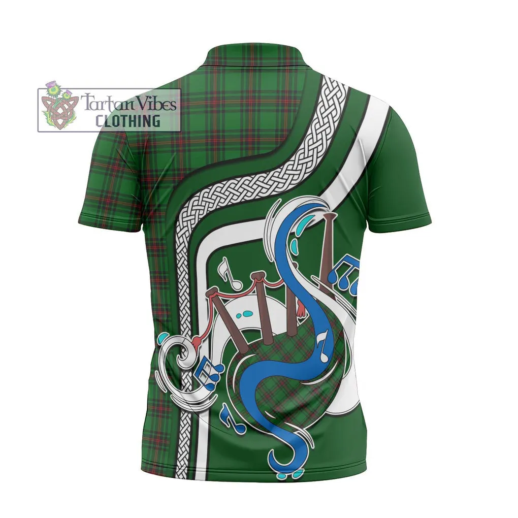 Beveridge Tartan Zipper Polo Shirt with Epic Bagpipe Style