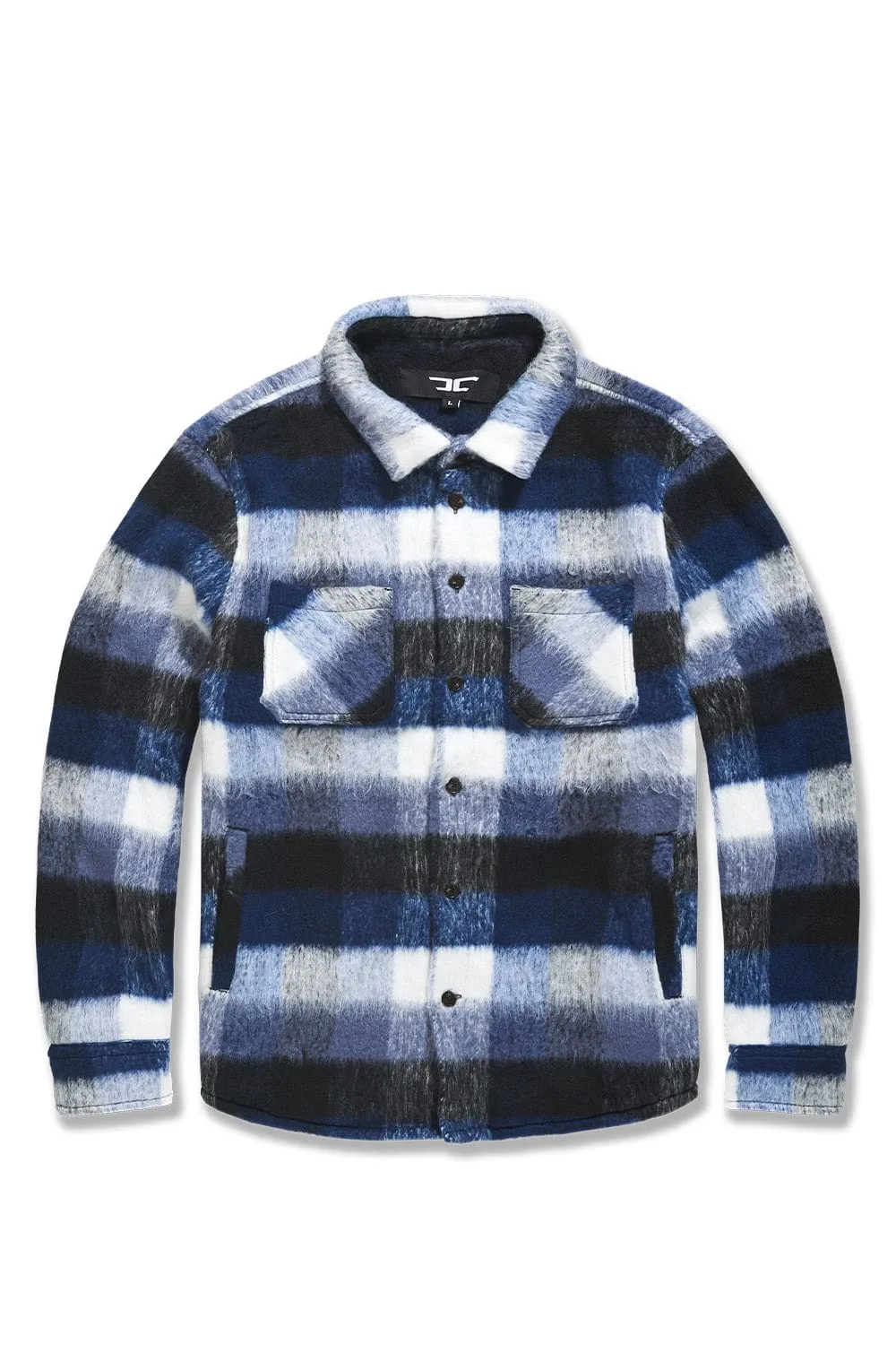 Big Men's See You In Paradise Flannel Shacket (Blue)