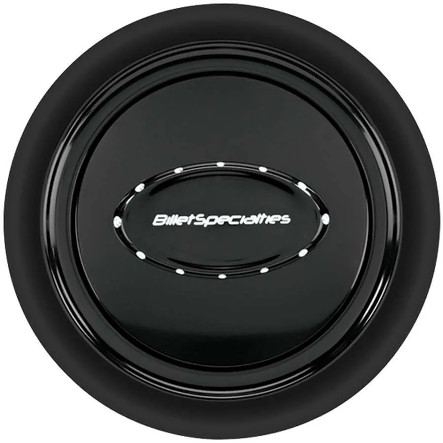 Billet Specialties Horn Button Smooth Black Anodized