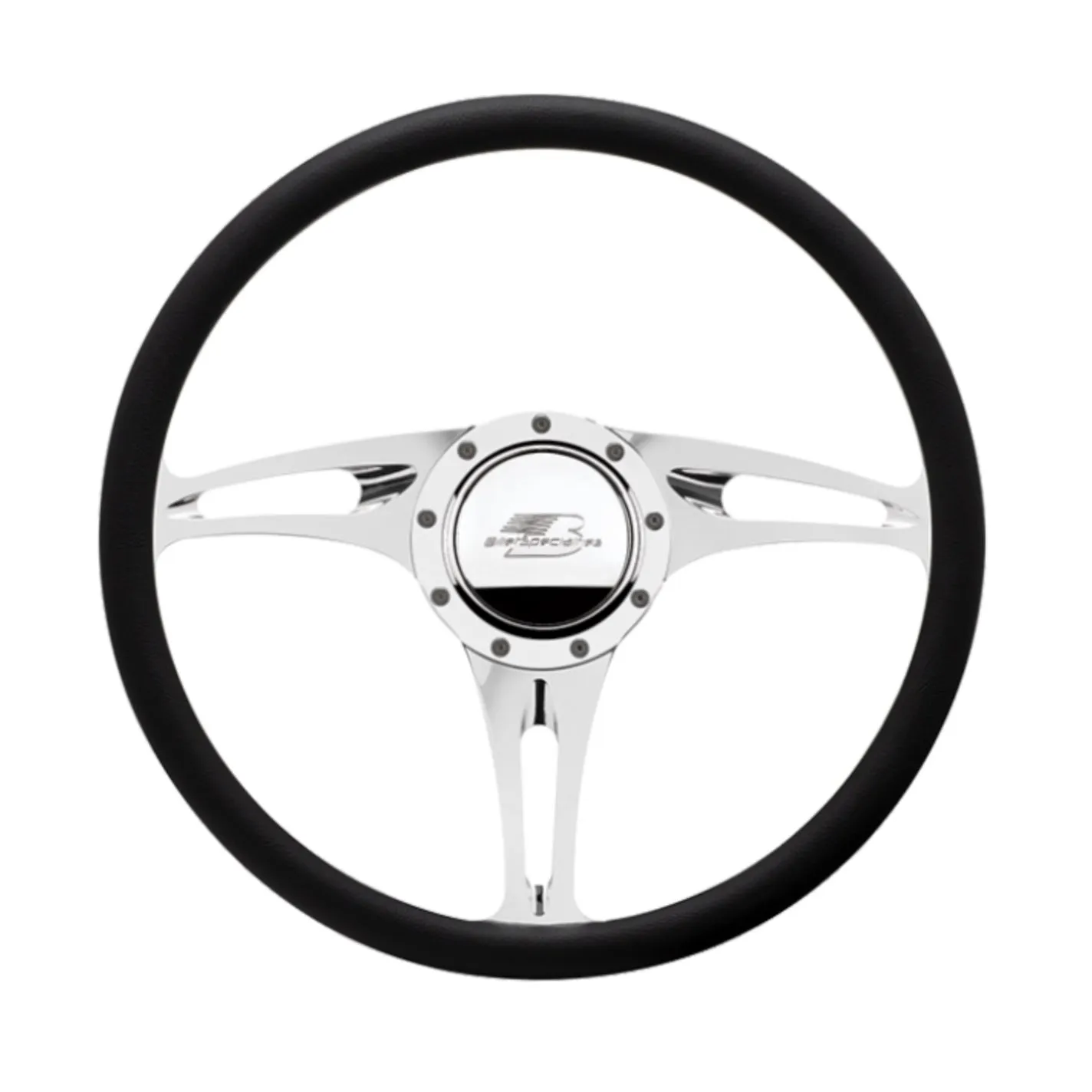 Billet Specialties Stealth Steering Wheel Half Wrap - 15.5" Diameter - Aluminum - Polished