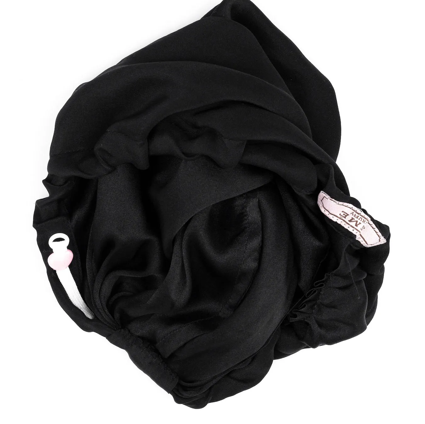 Black Pure Silk Hair Wrap