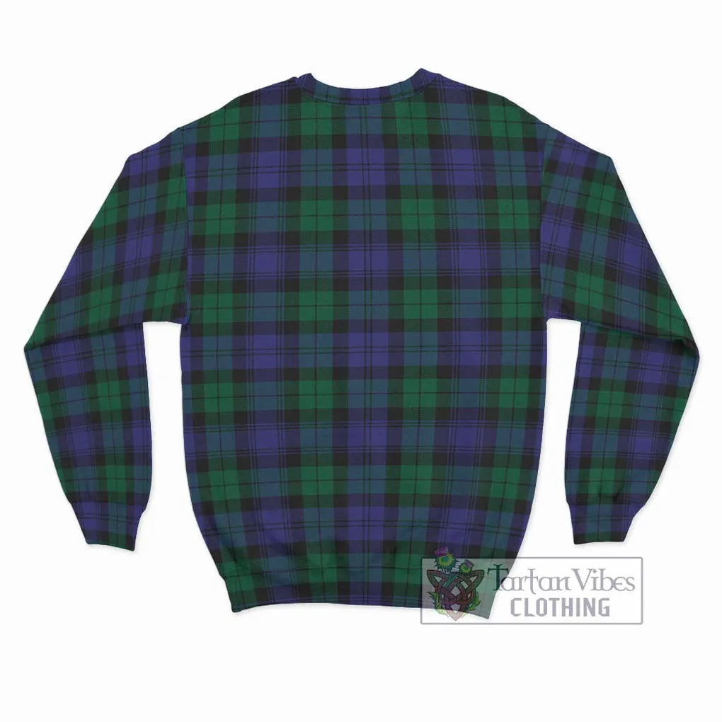 Black Watch Modern Tartan Sweatshirt with Family Crest DNA In Me Style