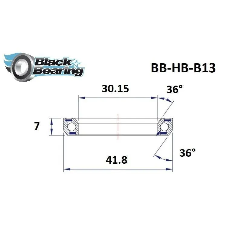 Blackbearing B13 30.15x41.8x7mm 36°/36 Headset Bearing