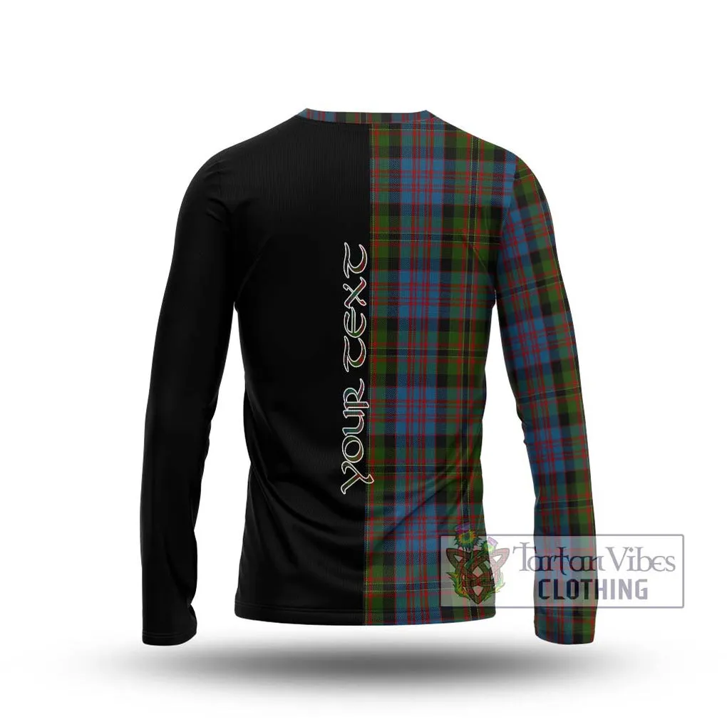 Bowie Tartan Long Sleeve T-Shirt with Family Crest and Half Of Me Style