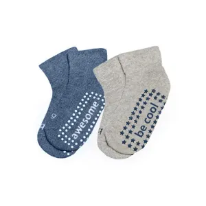 Boy 2 Pack Grip Socks 4T-6T (Jimmy)