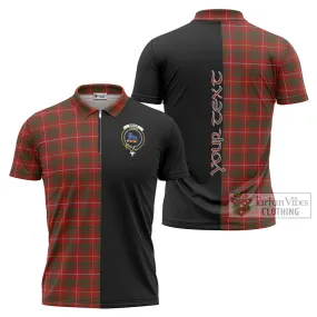 Bruce Tartan Zipper Polo Shirt with Family Crest and Half Of Me Style