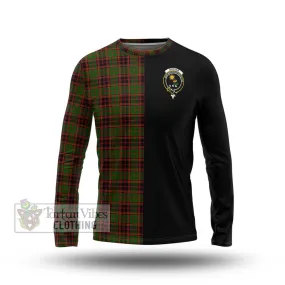 Buchan Tartan Long Sleeve T-Shirt with Family Crest and Half Of Me Style