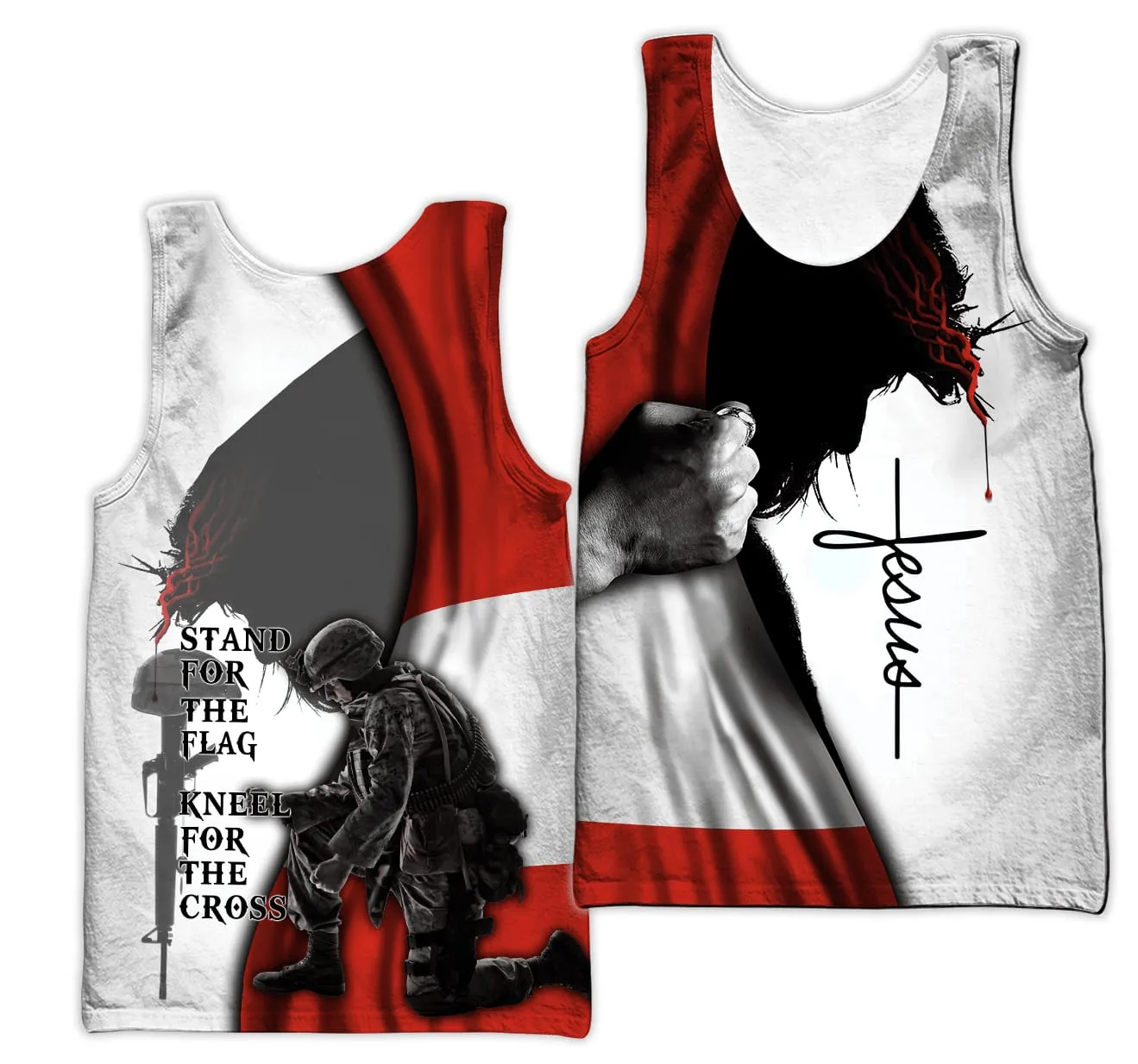 Canadian Veteran Jesus Love God Gift Men Tanktop - Christian Tank Top For Men