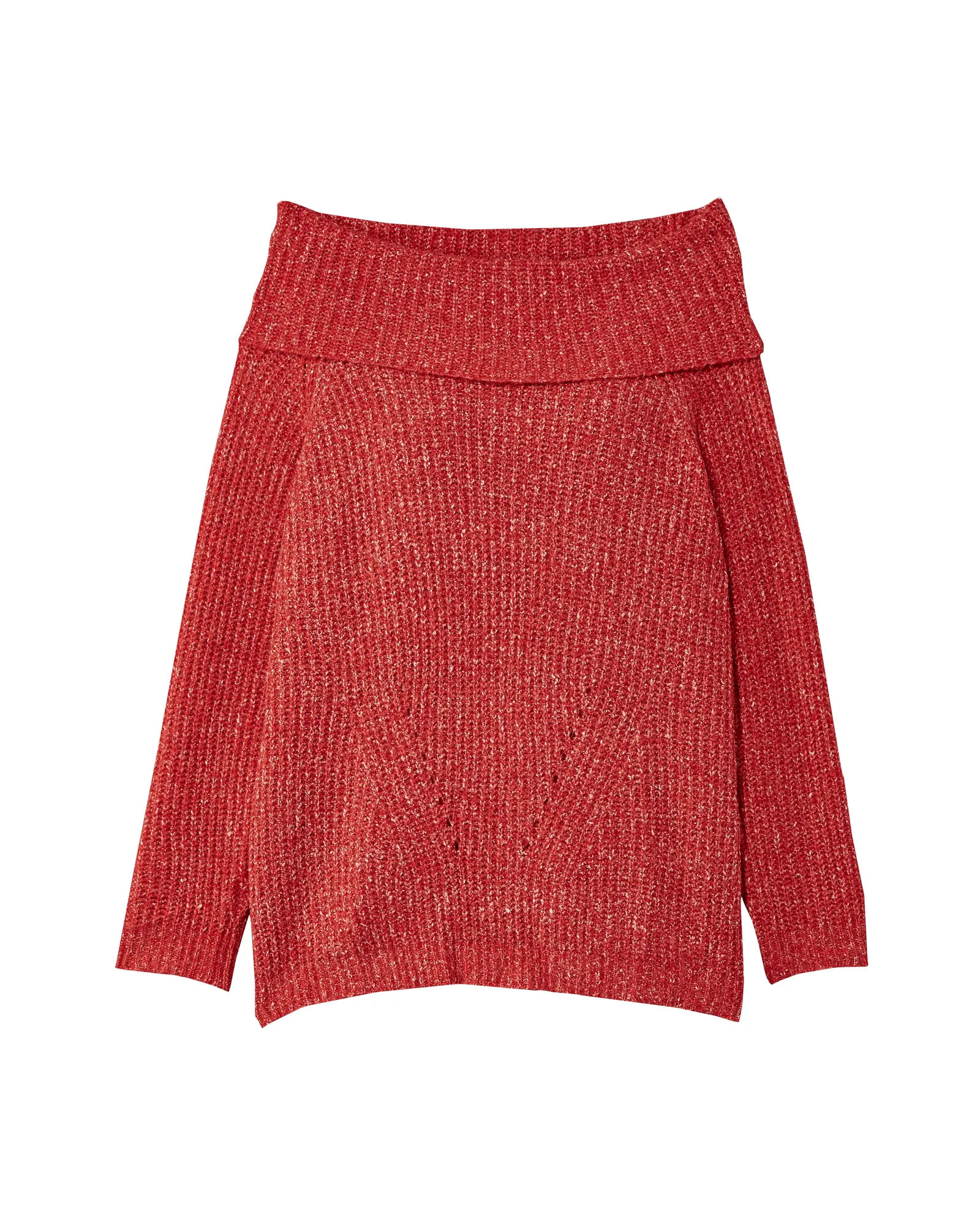 Cassandra Off The Shoulder Cowl Sweater | Red