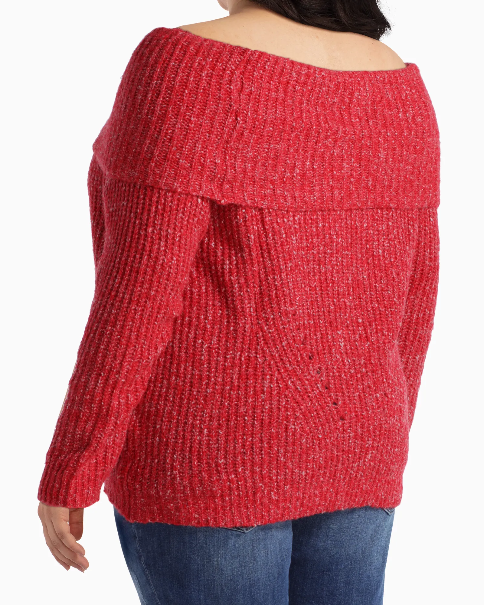 Cassandra Off The Shoulder Cowl Sweater | Red