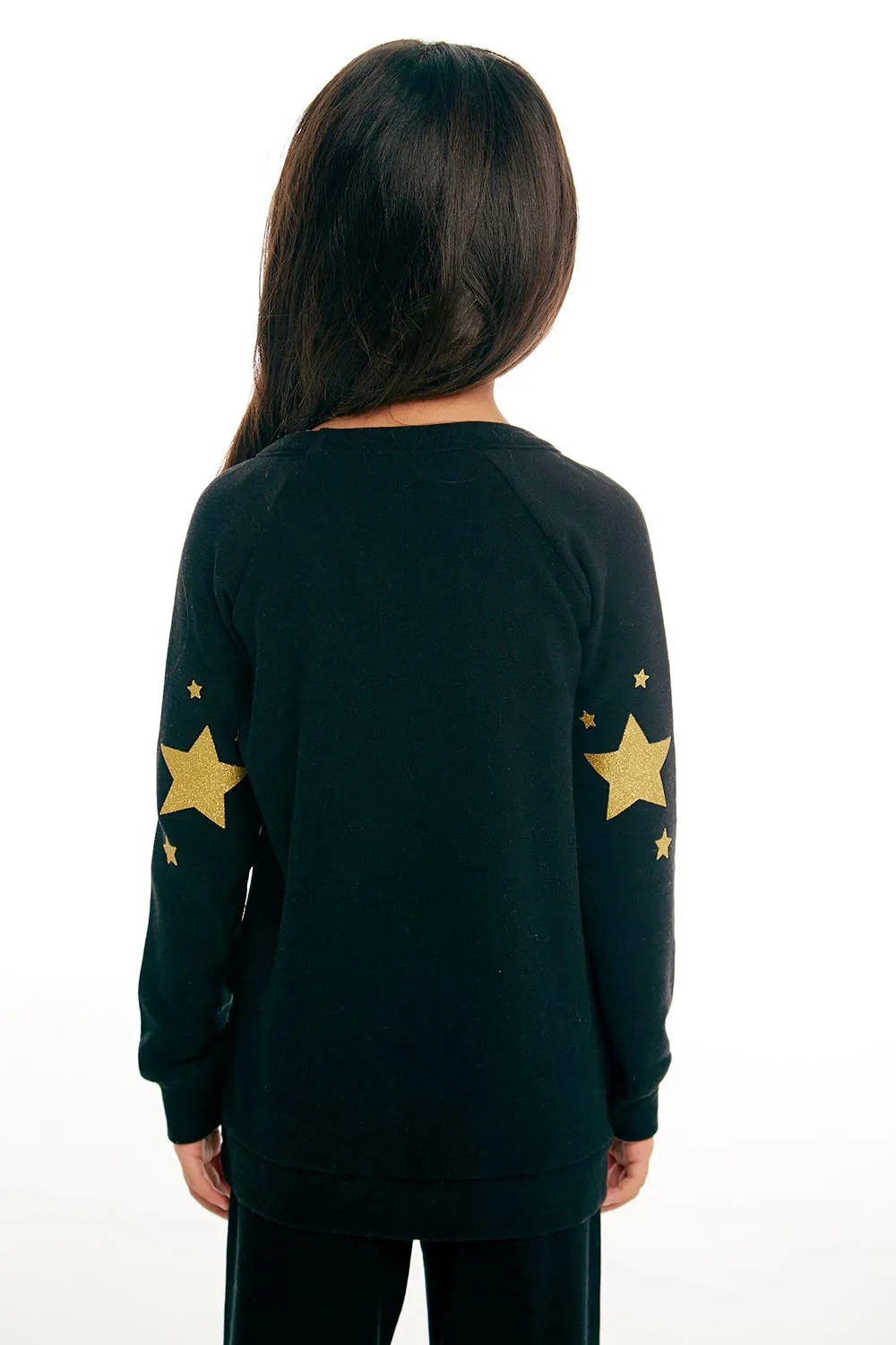 Chaser Kids - Girls Raglan Pullover "Golden Unicorn"