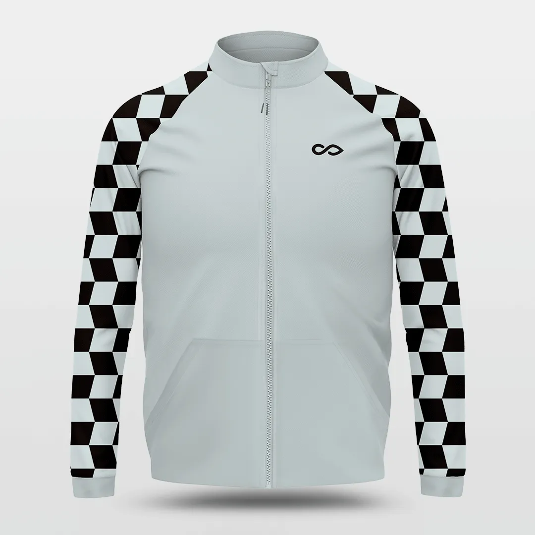 Checkerboard - Customized Stand Collar leisure Jacket