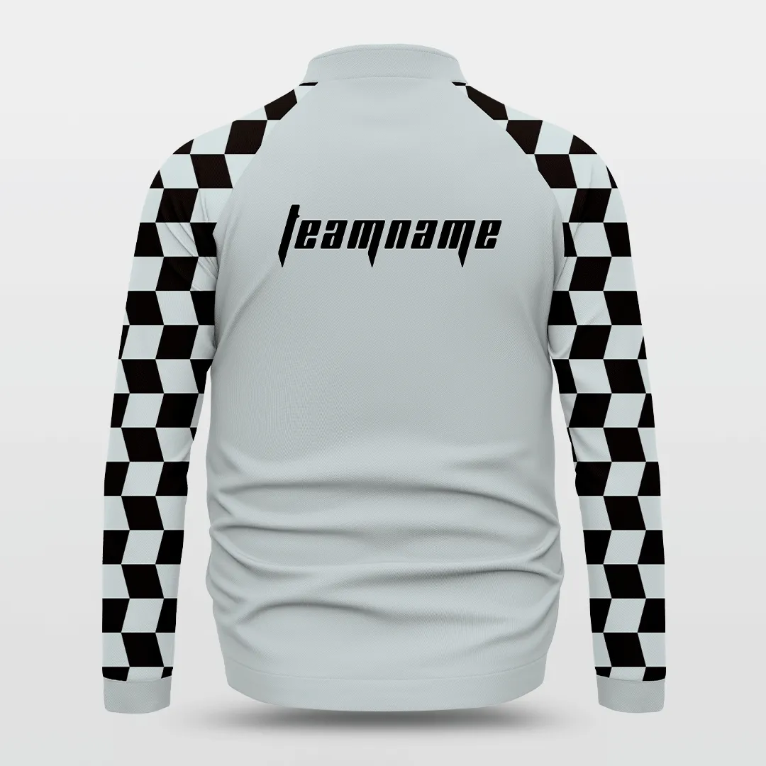 Checkerboard - Customized Stand Collar leisure Jacket